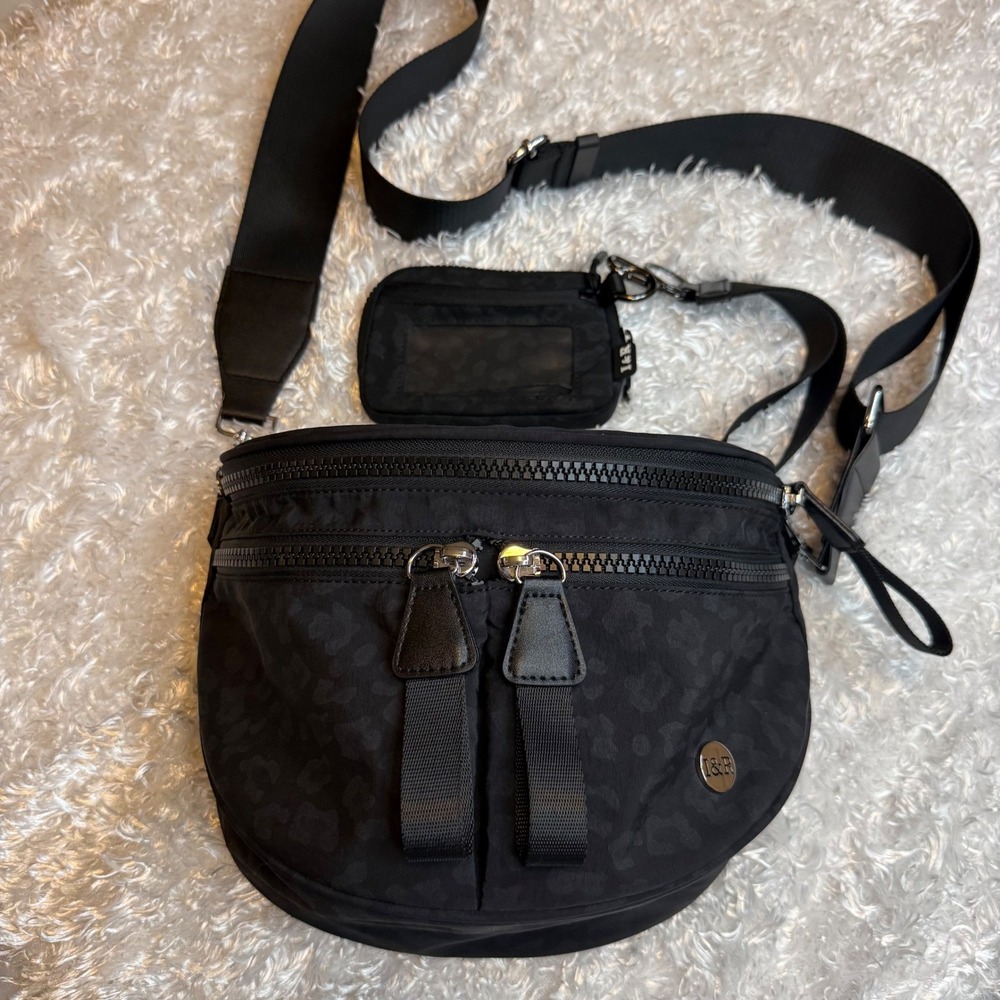Iris & Rainbow Leopard Best Version Nylon Crossbody Bag Coin Purse Wallet ID - Picture 2 of 10